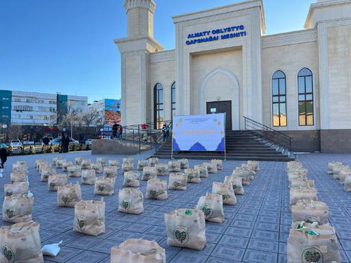Алматы облыстық «Қапшағай» мешіті 200 отбасыға қуаныш сыйлады