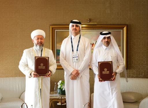 ПОДПИСАН МЕМОРАНДУМ О СОТРУДНИЧЕСТВЕ МЕЖДУ ДУМК И КАТАРСКИМ ФОНДОМ РАЗВИТИЯ