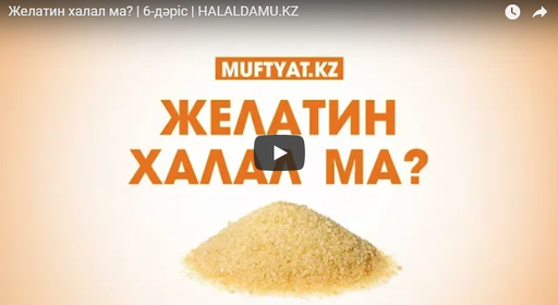 Желатин халал ма? | 6-дәріс | HALALDAMU.KZ